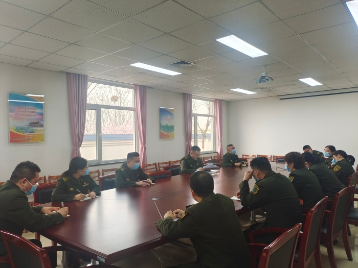 3月14日，沙河站召开疫情防控专题会议 摄像：刘丽军