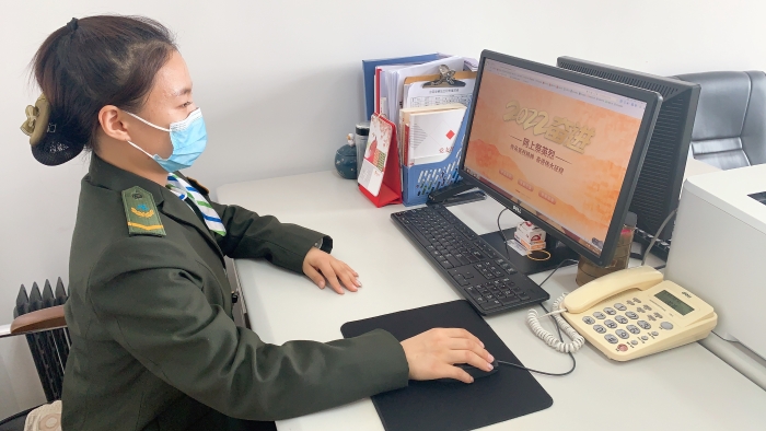 3月31日，沙河站开展清明祭英烈活动；摄影：李晓妹