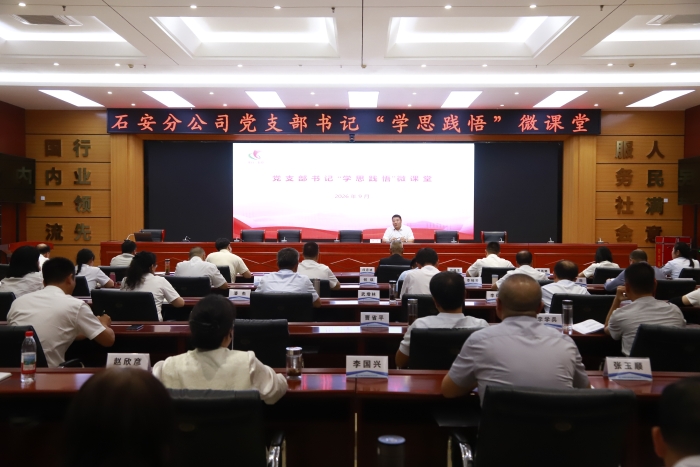 2026-9-10石安分公司开展党支部书记“学思践悟”微课堂